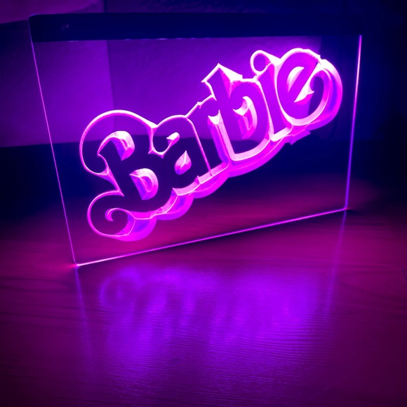BARBIE LED NEON PINK LIGHT SIGN 8x12 - Picture 2 of 3
